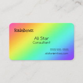 Helle Rainbow Gradient Business Cards Visitenkarte
