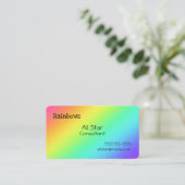 Helle Rainbow Gradient Business Cards Visitenkarte (Stehend Vorderseite)
