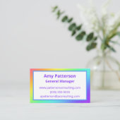 Helle Rainbow Gradient Business Cards Visitenkarte (Stehend Vorderseite)