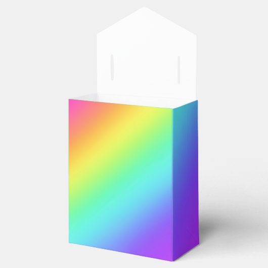 Helle Rainbow Gradient Favor Box Geschenkschachtel (Geöffnet)