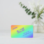 Helle Rainbow Gradient Lässige Visitenkarten Visitenkarte (Stehend Vorderseite)