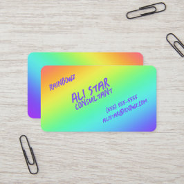 Helle Rainbow Gradient Lässige Visitenkarten Visitenkarte