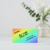 Helle Rainbow Gradient Lässige Visitenkarten Visitenkarte (Stehend Vorderseite)
