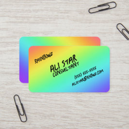 Helle Rainbow Gradient Lässige Visitenkarten Visitenkarte