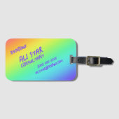 Helle Rainbow Gradient Luggage Tags Gepäckanhänger (Vorderseite (Horizontal))