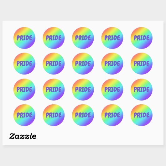 Helle Rainbow Gradient PRIDE Stickers (Blatt)
