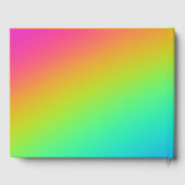 Helle Rainbow Gradient Wedding Gästebuch (Rückseite)