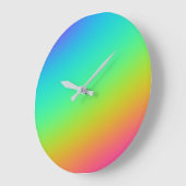 Helle Rainbow Gradient Wedding Große Wanduhr (Winkel)