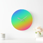 Helle Rainbow Gradient Wedding Große Wanduhr (Zuhause)