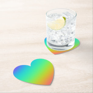 Helle Rainbow Gradient Wedding Untersetzer