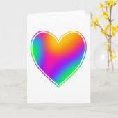 Helle Rainbow Heart Blank Karte (Gelbe Blume)