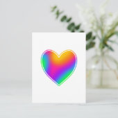 Helle Rainbow Heart Blank Postkarte (Stehend Vorderseite)