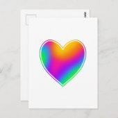Helle Rainbow Heart Blank Postkarte (Vorne/Hinten)