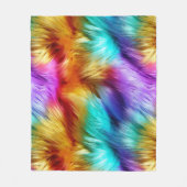 Helle Rainbow-Imitate-Monster-Pelzstruktur Fleecedecke (Vorderseite)