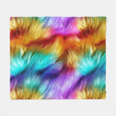 Helle Rainbow-Imitate-Monster-Pelzstruktur Fleecedecke (Vorderseite (Horizontal))