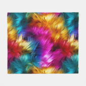 Helle Rainbow-Imitate-Monster-Pelzstruktur Fleecedecke (Vorderseite (Horizontal))