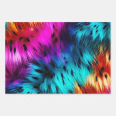 Helle Rainbow-Imitate-Monster-Pelzstruktur Geschenkpapier Set (Vorderseite 2)