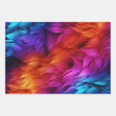 Helle Rainbow-Imitate-Monster-Pelzstruktur Geschenkpapier Set (Vorderseite)
