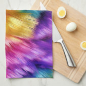 Helle Rainbow-Imitate-Monster-Pelzstruktur Geschirrtuch (Viertel Falte)