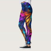 Helle Rainbow-Imitate-Monster-Pelzstruktur Leggings (Links)