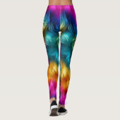 Helle Rainbow-Imitate-Monster-Pelzstruktur Leggings (Rückseite)