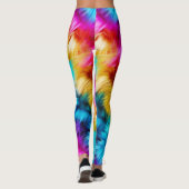 Helle Rainbow-Imitate-Monster-Pelzstruktur Leggings (Rückseite)