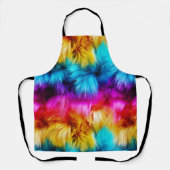 Helle Rainbow-Imitate-Monster-Pelzstruktur Schürze (Vorderseite)