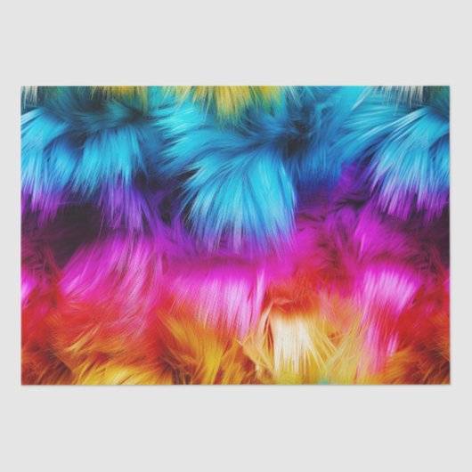 Helle Rainbow-Imitate-Monster-Pelzstruktur Seidenpapier (Vorderseite)