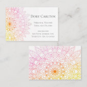 Helle Rainbow Mandala Business Card Visitenkarte (Vorne/Hinten)