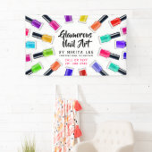 Helle Rainbow Nail Polnisch Art Tech Salon Custom Banner (Insitu)