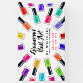 Helle Rainbow Nail Polnisch Art Tech Salon Custom Banner (Vertikal)