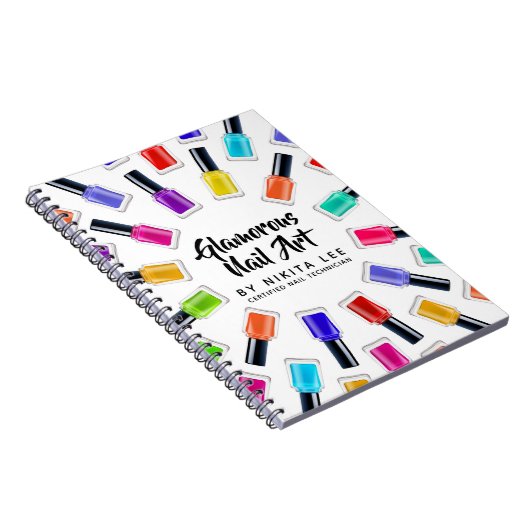 Helle Rainbow Nail Polnisch Art Tech Salon Custom Notizblock (Rechte Seite)