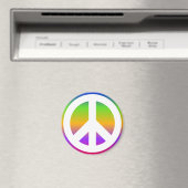 Helle Rainbow Peace Sign Magnet (In Situ (Geschirrspüler))