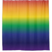 Helle Rainbow Primäre Farbstreifen Duschvorhang (Vorderseite)