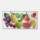 Helle Rainbow Scrapbook Crochet FruchtCollage Schreibtischunterlage (Vorderseite)