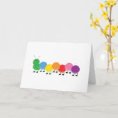 Helle Raupe Karte (Gelbe Blume)