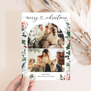 Helle Red 2 Foto Arch Weihnachtskarte Feiertagskarte