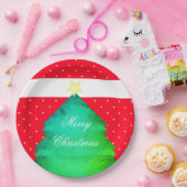 Helle Red Christmas Große Papierplatte Pappteller (Party)