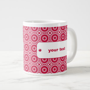 Helle Red Daisy Wheel Muster Custom Jumbo Tasse