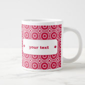 Helle Red Daisy Wheel Muster Custom Jumbo Tasse (Rechts)