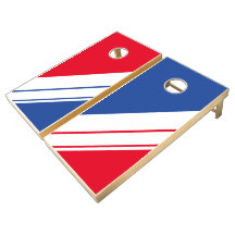 Helle Red Deep Royal Blue White Racing Streifen