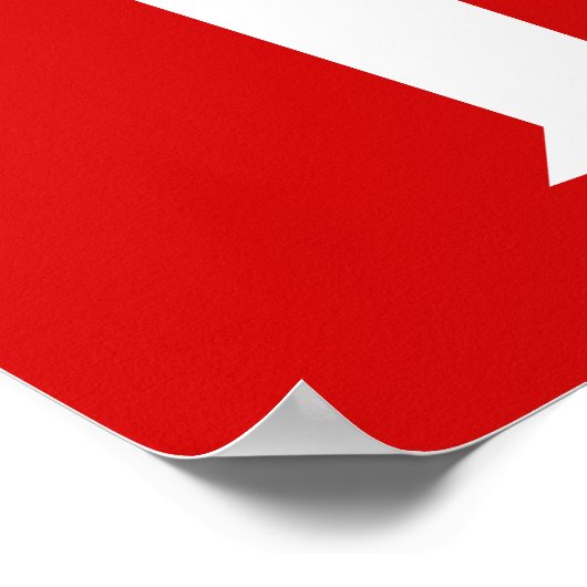 Helle Red Diner Wall Art Poster Print (Ecke)