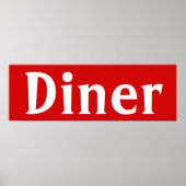 Helle Red Diner Wall Art Poster Print (Vorne)