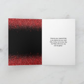 Helle Red Dress Imitate Glitzer Sweet 16 Geburtsta Karte (Innenseite)