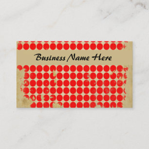 Helle Red Polka Dot Business Card Visitenkarte