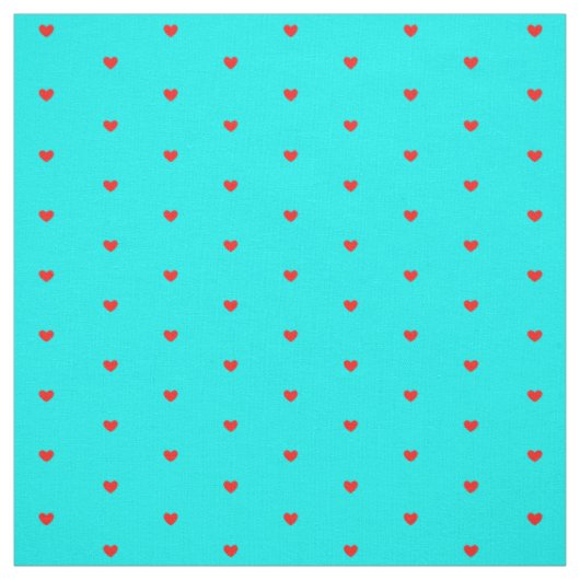 Helle Red Polka Hörer auf Türkis Blue Stoff (Muster)