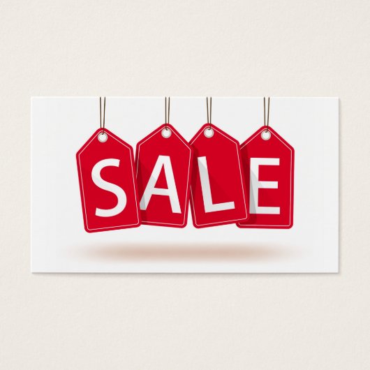 Helle Red Sale Tags Card (Vorderseite)