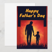 Helle Red Vathers Day Card Einladung (Vorne/Hinten)