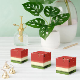 Helle Red Watercolor Watermelon Square Gefallen Bo Geschenkschachtel