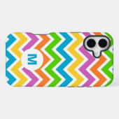 Helle Regenbogen-Chevron-Monogramm iPhone Hülle (Rückseite (Horizontal))